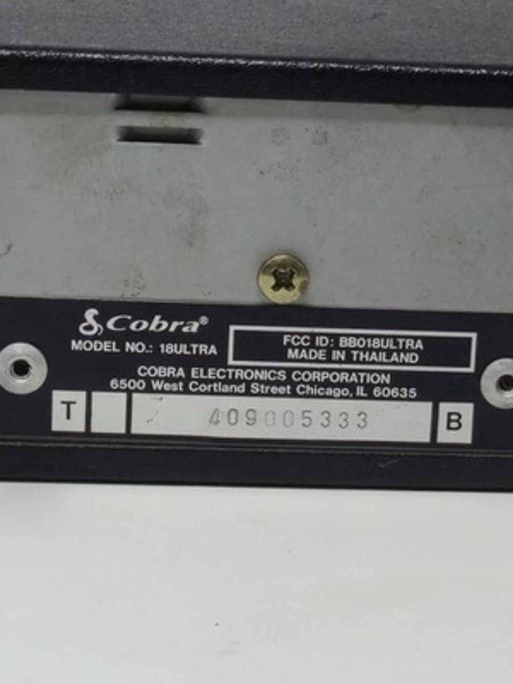 Cobra 18 Ultra 40-Channel CB Radio WeatherBand 18ULTRA - Untested/Parts - Picture 6 of 10